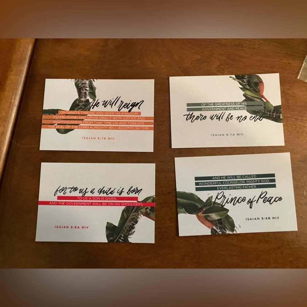 Set of 4 She Reads Truth Bible verse cards